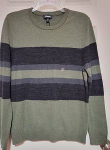 NWT Unisex Express Dark Green and Black Sweater- Size Large